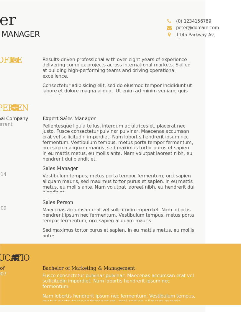 Goldenrod Yellow CV – Vorschau